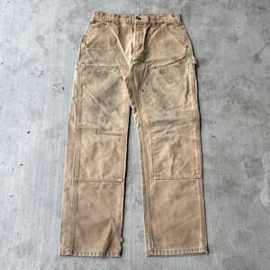 Vintage Y2K Carhartt brown double knee work wear carpenter pants